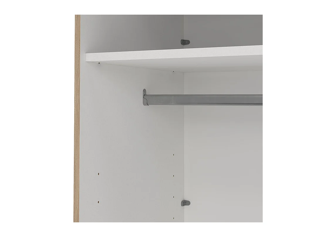 Bergamo schuifdeurkast 2 deuren 180x220cm eikdecor.