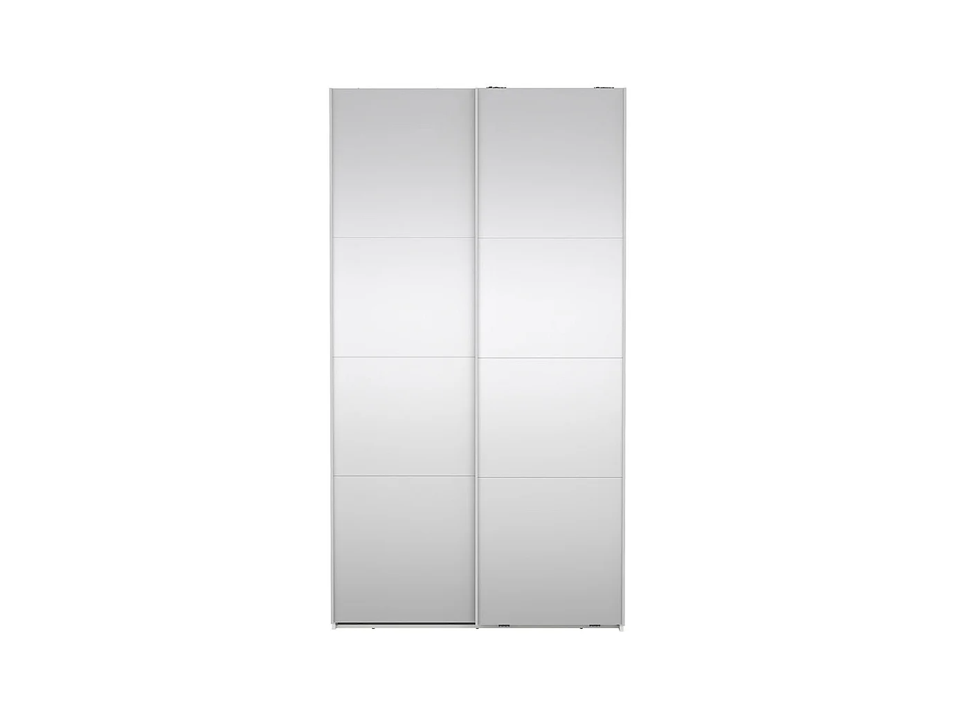 Catania armoire coulissante 2 portes avec miroir 120x220cm blanc.