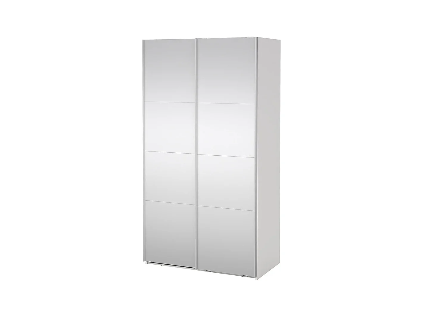 Catania armoire coulissante 2 portes avec miroir 120x220cm blanc.
