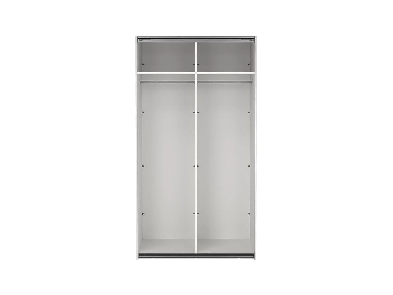 Catania armoire coulissante 2 portes avec miroir 120x220cm blanc.