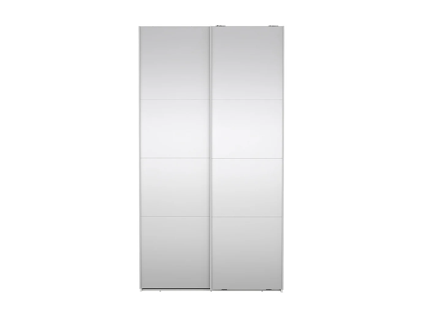 Catania armoire coulissante 2 portes avec miroir 120x220cm blanc.