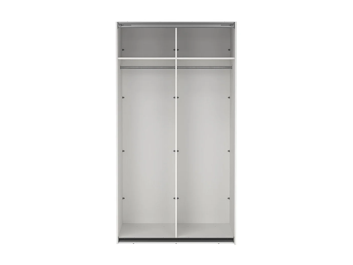Catania armoire coulissante 2 portes avec miroir 120x220cm blanc.