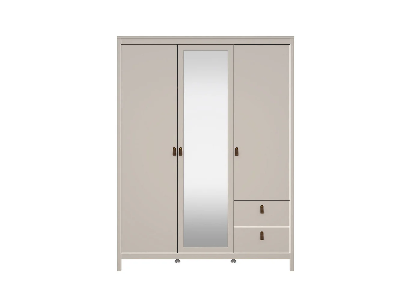 Madrid armoire de rangement 3 portes 150x200cm cachemire.
