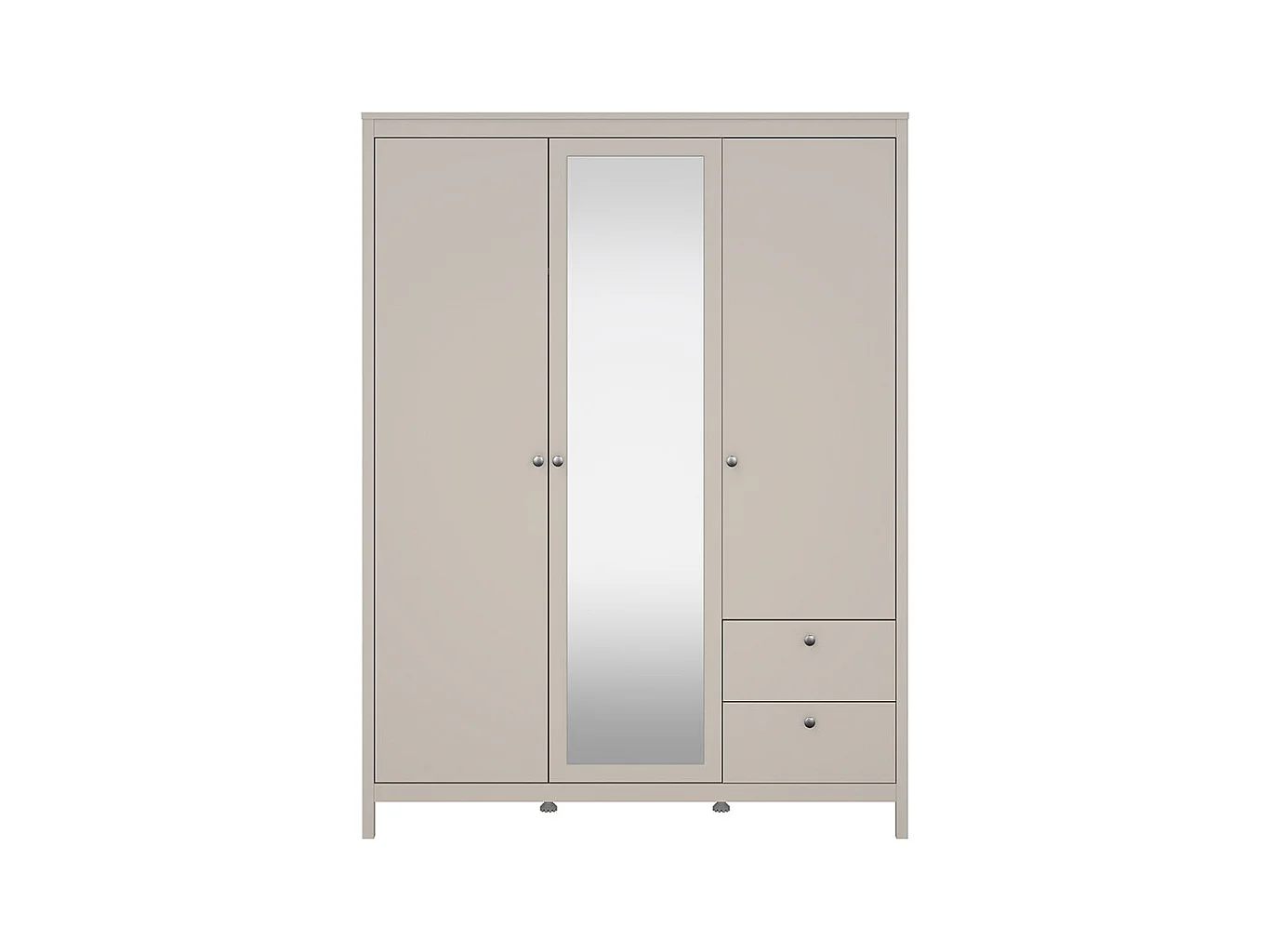 Madrid armoire de rangement 3 portes 150x200cm cachemire.