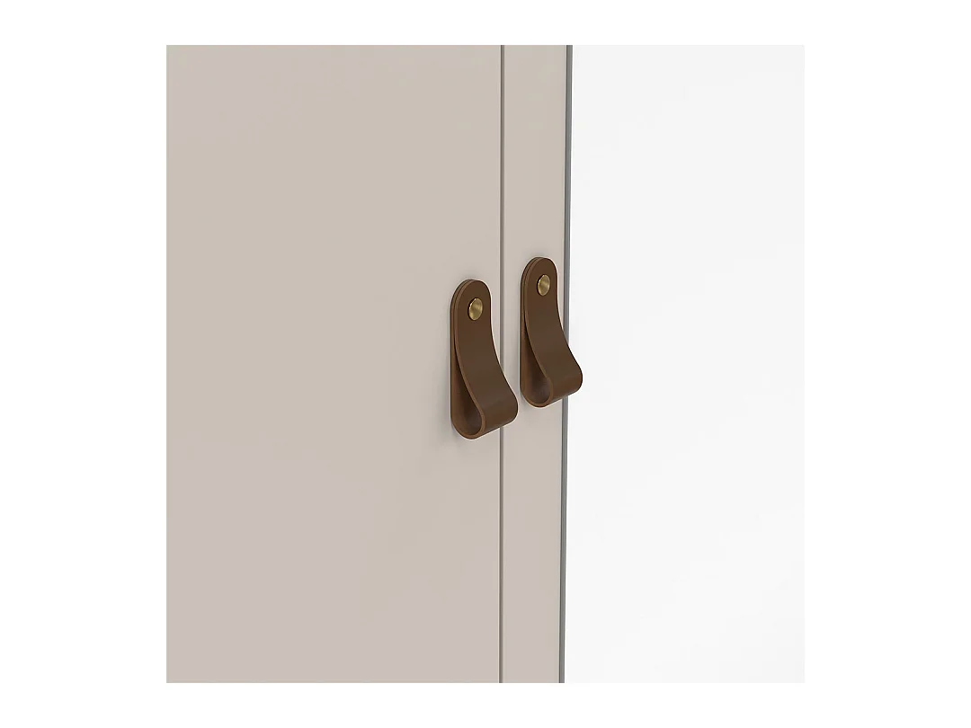 Madrid armoire de rangement 3 portes 150x200cm cachemire.