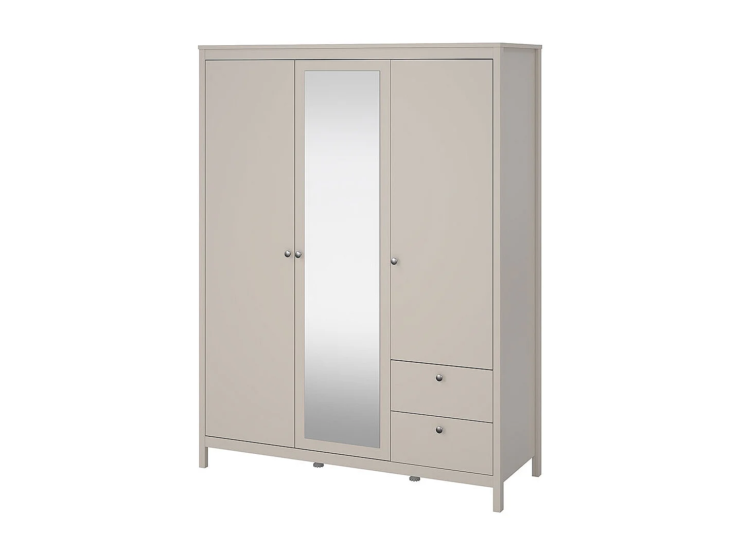 Madrid armoire de rangement 3 portes 150x200cm cachemire.
