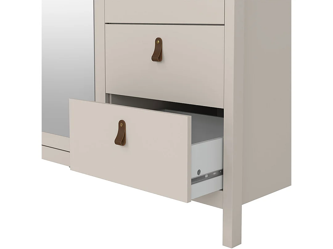 Madrid armoire de rangement 3 portes 150x200cm cachemire.