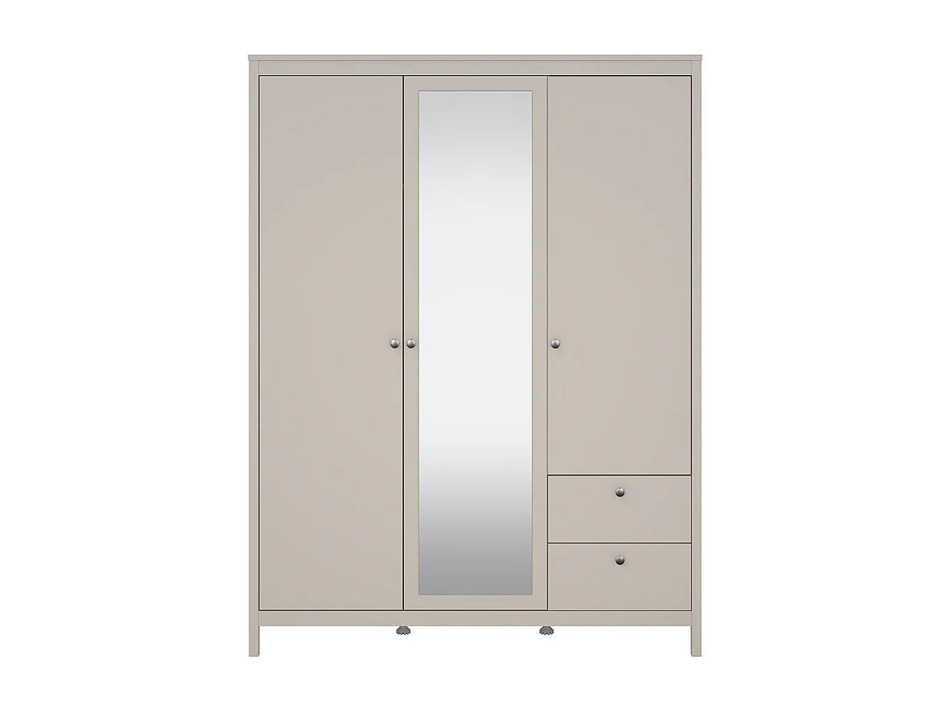 Madrid armoire de rangement 3 portes 150x200cm cachemire.