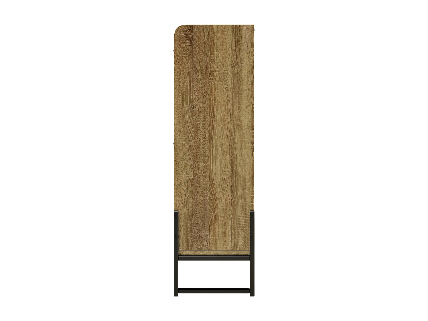 Schoenenkast met 4 kleppen - 121 x 25 x 91,5 cm - verstelbaar schoenenrek - spaanplaat - naturel