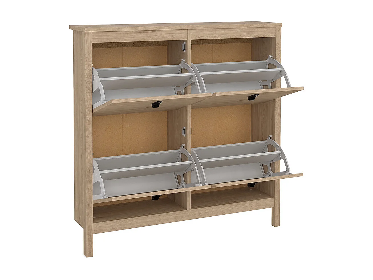 Madrid Schuhschrank 4 Klapptüren Eichen-Dekor.