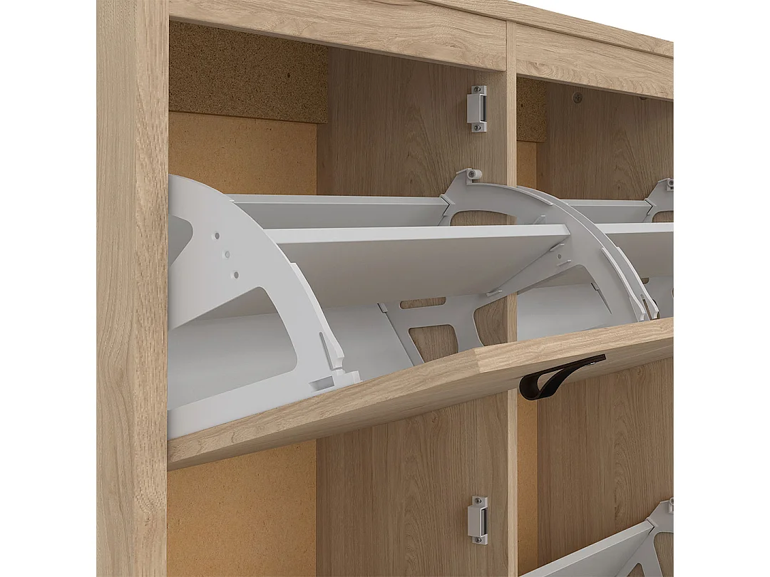 Madrid Schuhschrank 4 Klapptüren Eichen-Dekor.