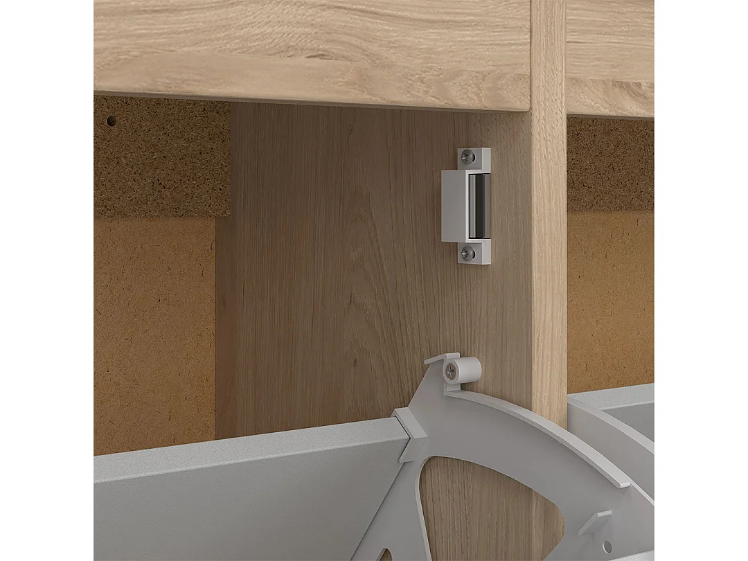 Madrid Schuhschrank 4 Klapptüren Eichen-Dekor.