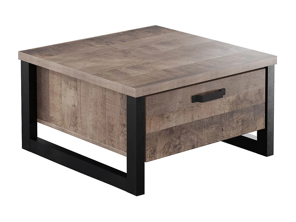 Emile Couchtisch 2 Schubladen, EicheTabak dekor.