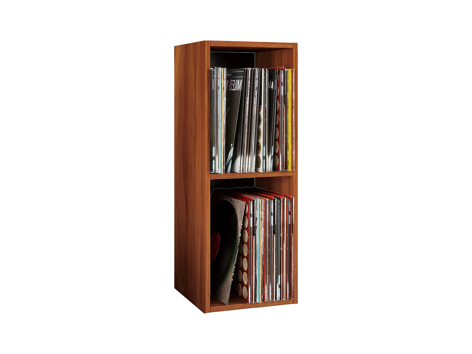 Holz Schallplatten LP Stand Regal Platto 2fach
