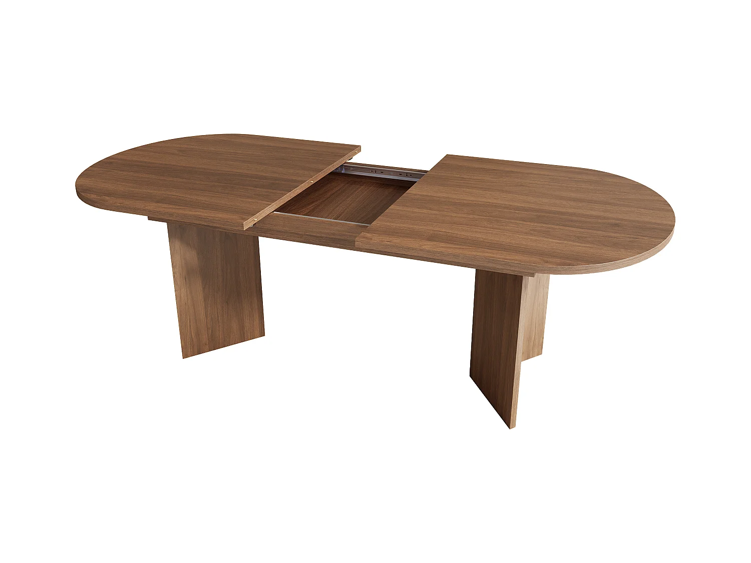 Table à manger extensible - 160/200 x 90 x 75 cm - pour 4 à 6 personnes - style simple - MDF - marron