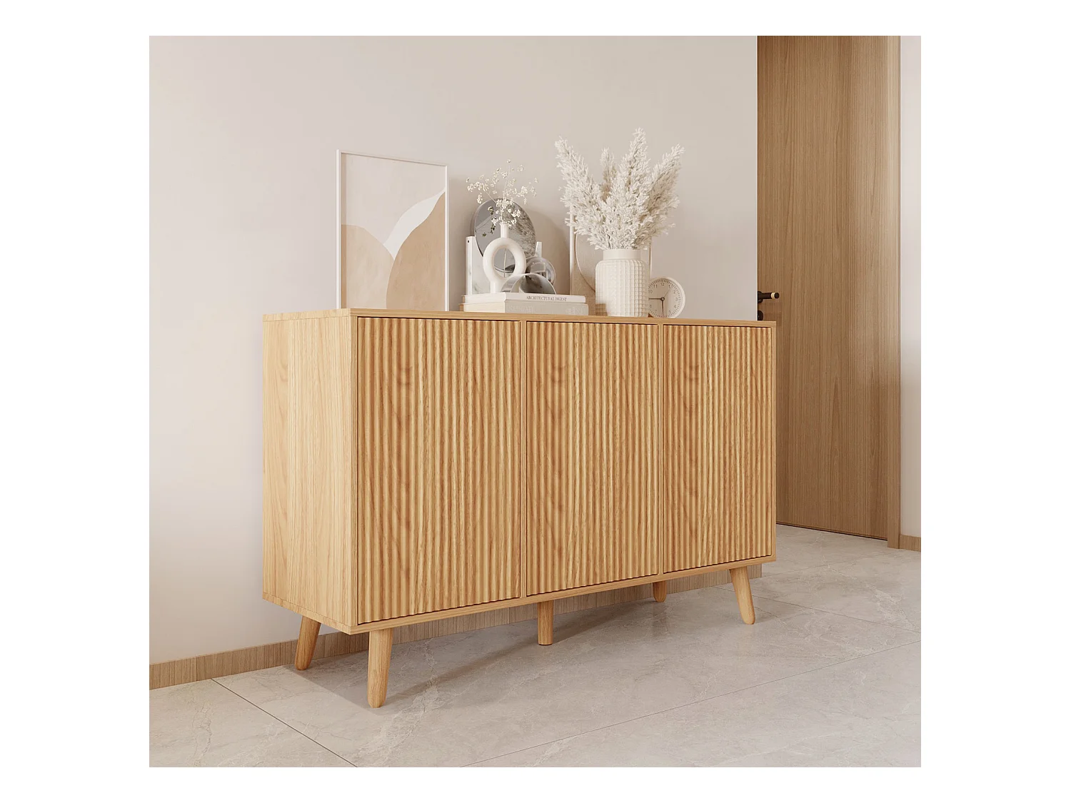 Aparador para Salón comedor en Color Roble Alba 120x40x76cm Renzo