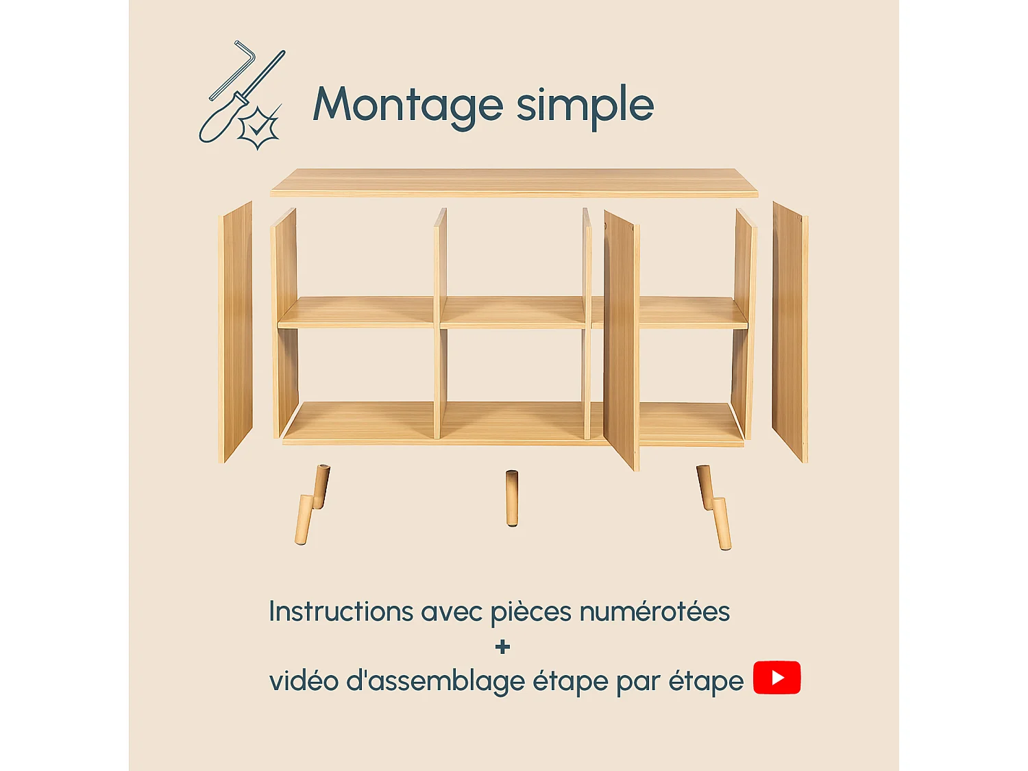 Bahut Buffet pour Salon Salle à manger en Coleur Chêne Alba 120x40x76cm Renzo