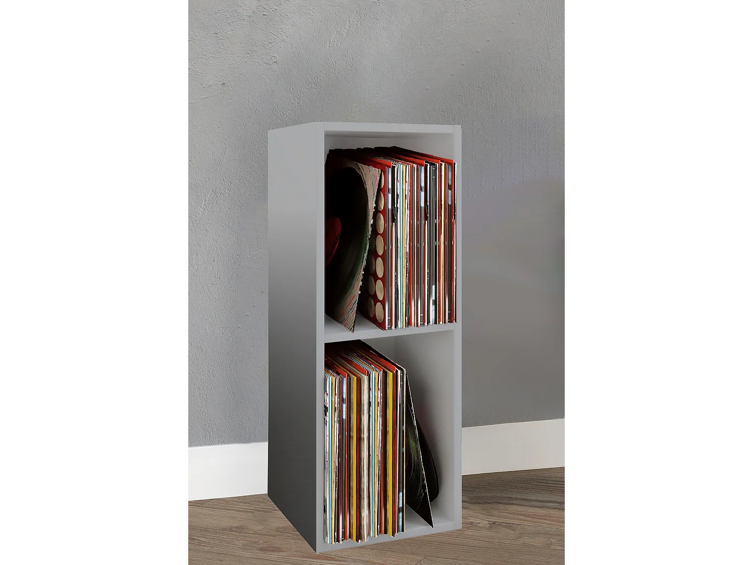 CD / DVD Media Shelf Platto Gray H. 72 x W. 34 x D. 30 cm