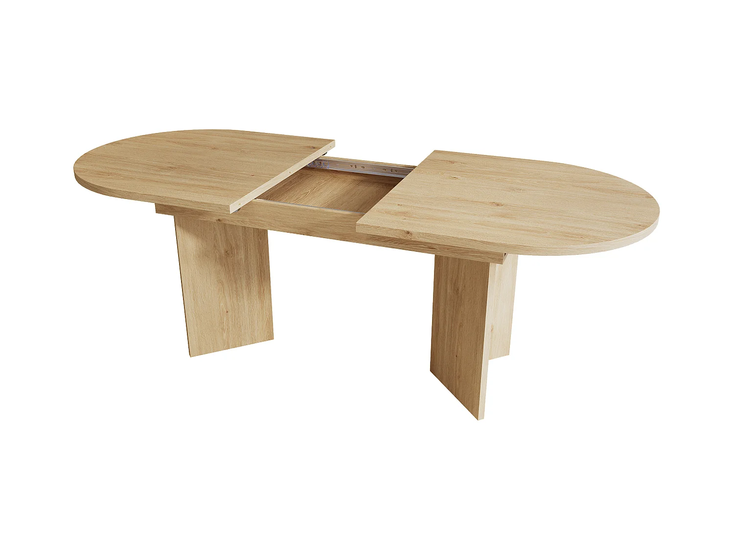 Table à manger extensible - 120/160 x 80 x 75.5 cm - pour 4 à 6 personnes - style simple - MDF - naturel