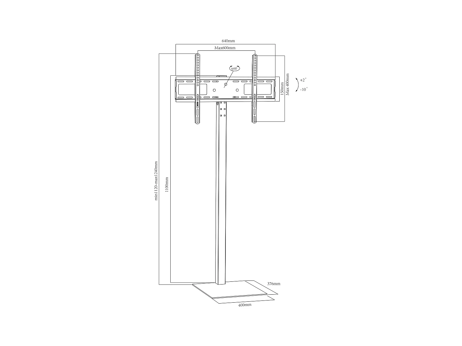 Soporte para TV Zanta color negro.