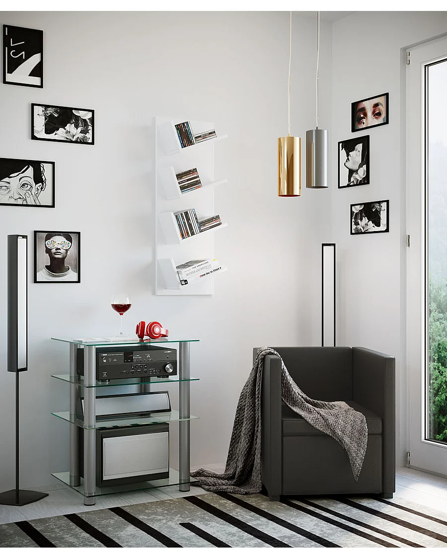 Mensola pensile in legno Lansi