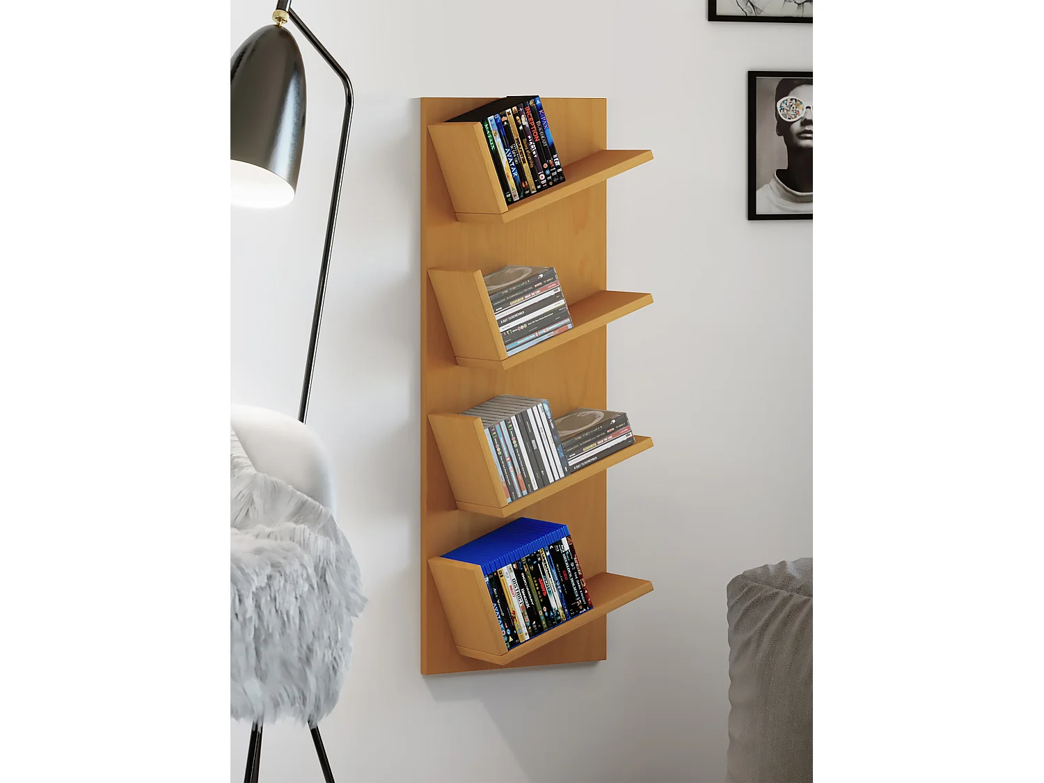 Wall Rack Lansi Book H. 90 x W. 33 x D. 16 cm