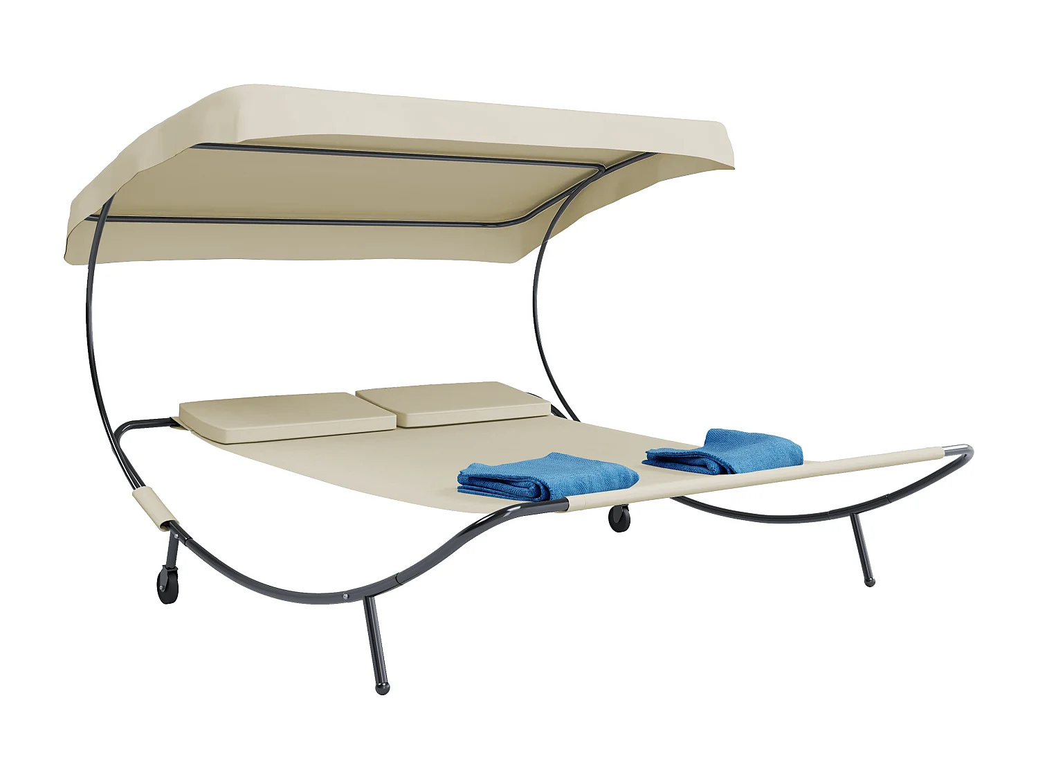 Sun lounger Bindox Cream H. 137 x W. 180 x D. 200 cm