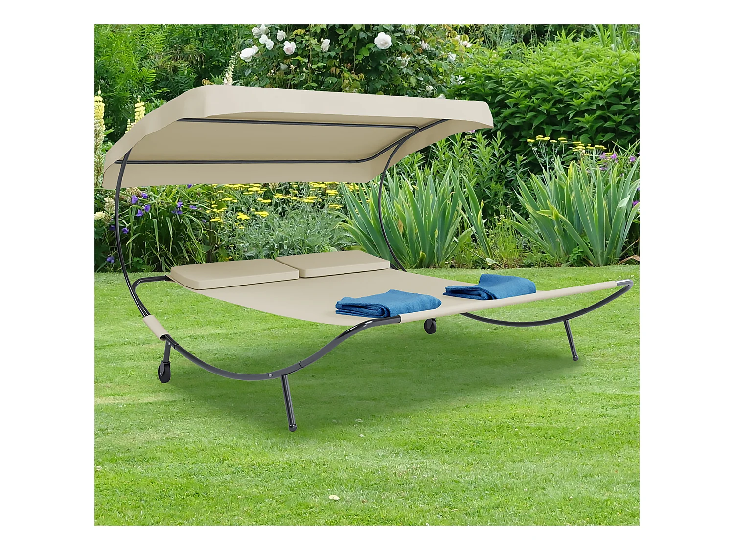 Sun lounger Bindox Cream H. 137 x W. 180 x D. 200 cm