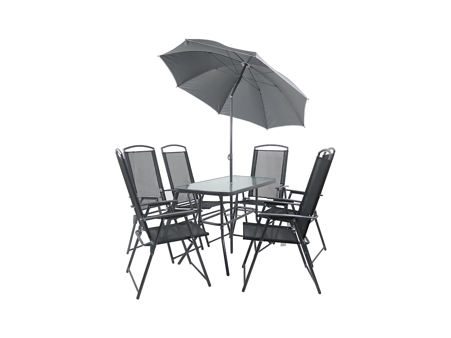 7-tlg Sitzgruppe Gartenmöbel Tisch Stühle Set 110