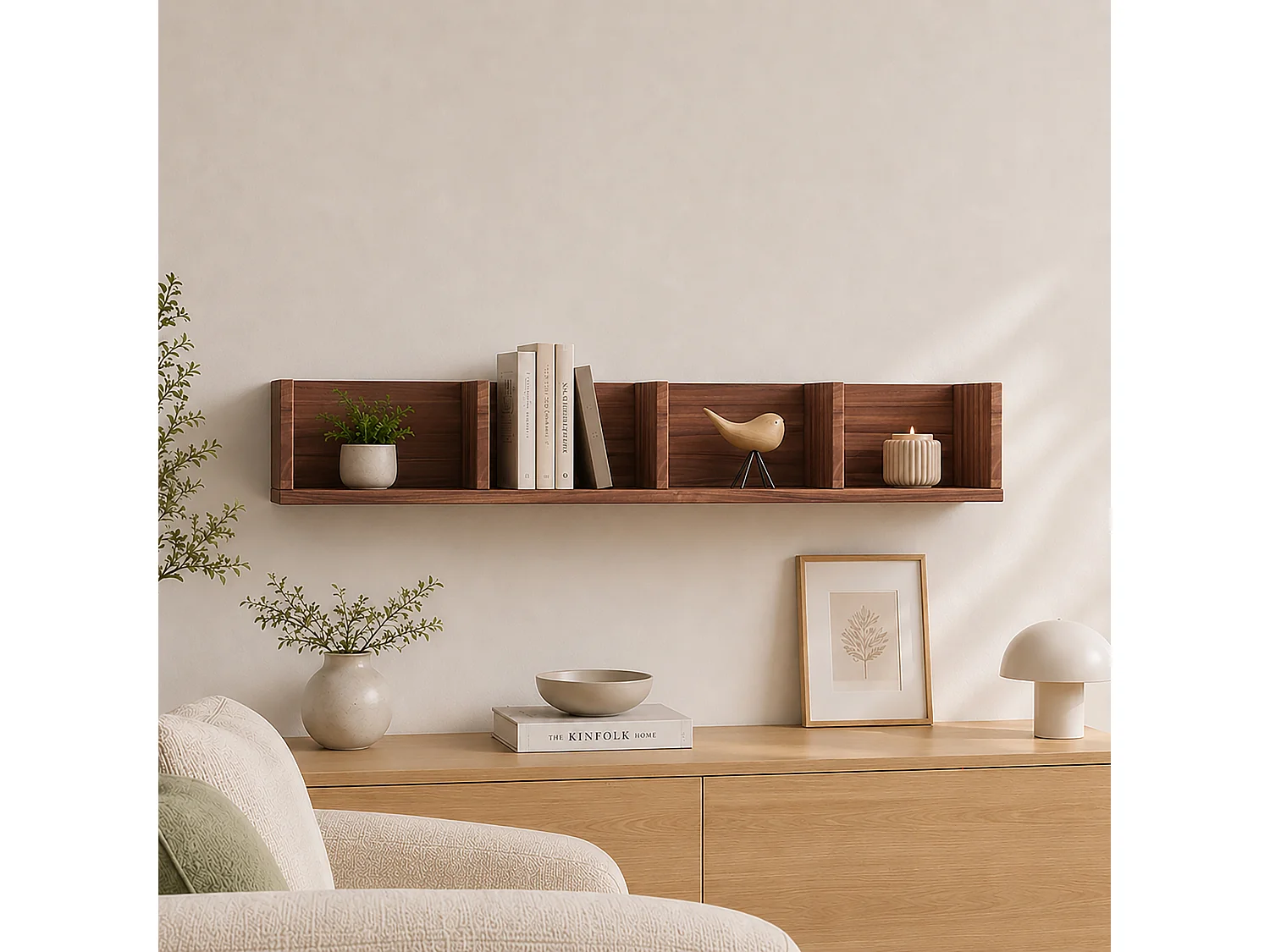 Rack da parete in legno Rack Honsa