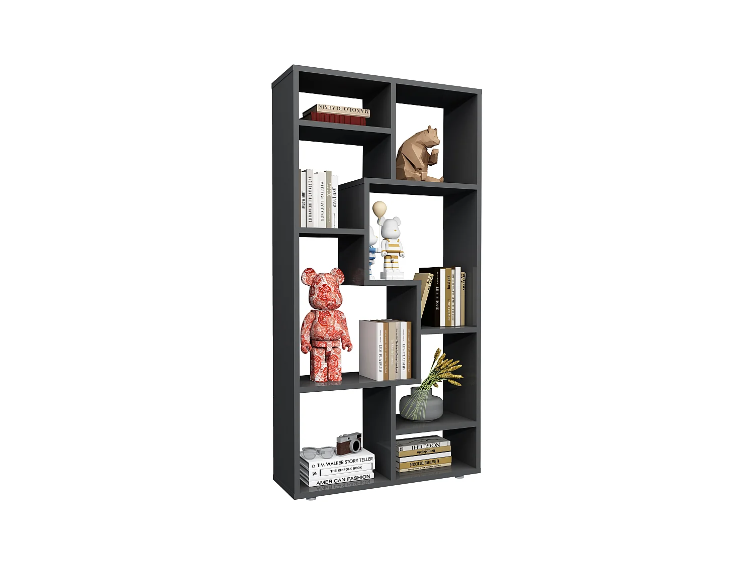 Holz Stand Regal Raumteiler Bücherregal Lanisa M