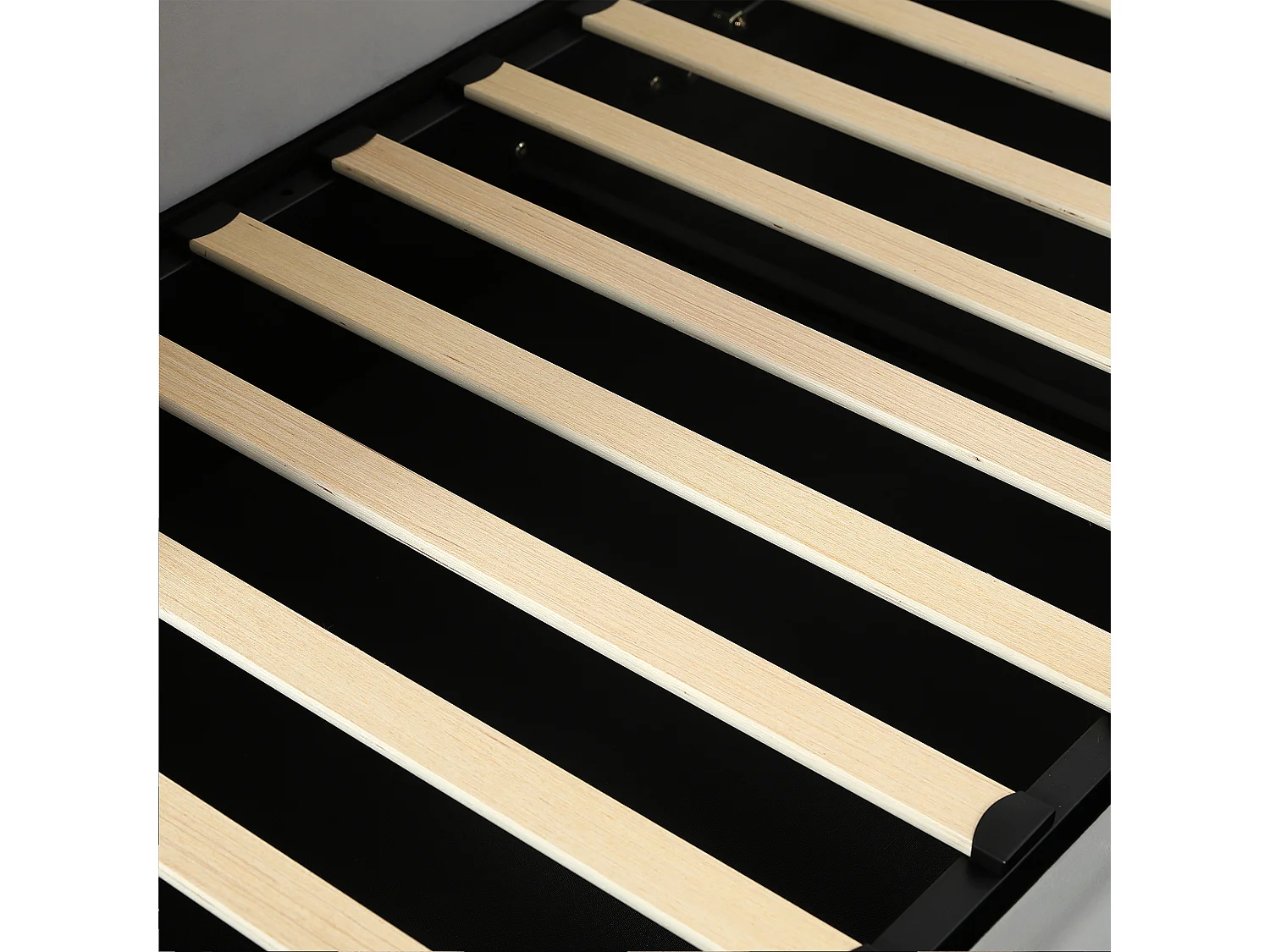 Lit coffre pour enfants 90x200cm - avec sac de rangement - clôture de gauche - avec sommier à lattes - velours + contreplaqué - Gris