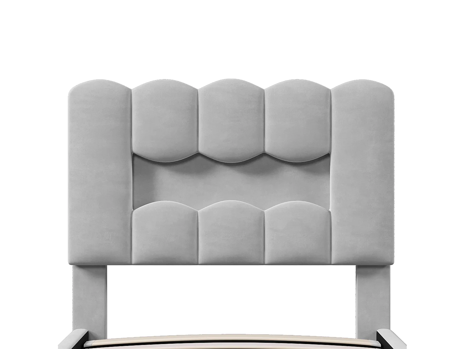 Gestoffeerd opbergbed 90×200 cm - met LED-verlichting - verstelbaar hoofdeinde - fluweel - grijs (matras niet inbegrepen