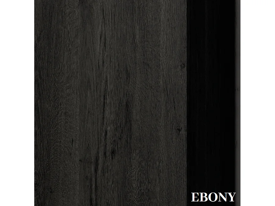 Meuble de salle de bain 140cm double vasque - 6 tiroirs - sans miroir - PALMA - ebony (bois noir)