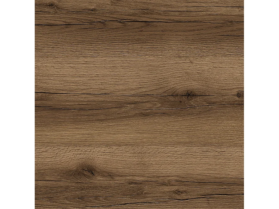 Meuble de salle de bain 120cm avec plateau et deux vasques à poser zeus - 6 tiroirs - sans miroir - tabaco (chêne foncé) - MATA