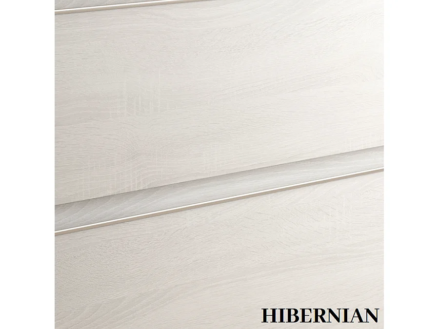 Meuble de salle de bain 120cm double vasque - 6 tiroirs - sans miroir - PALMA - hibernian (bois blanchi)