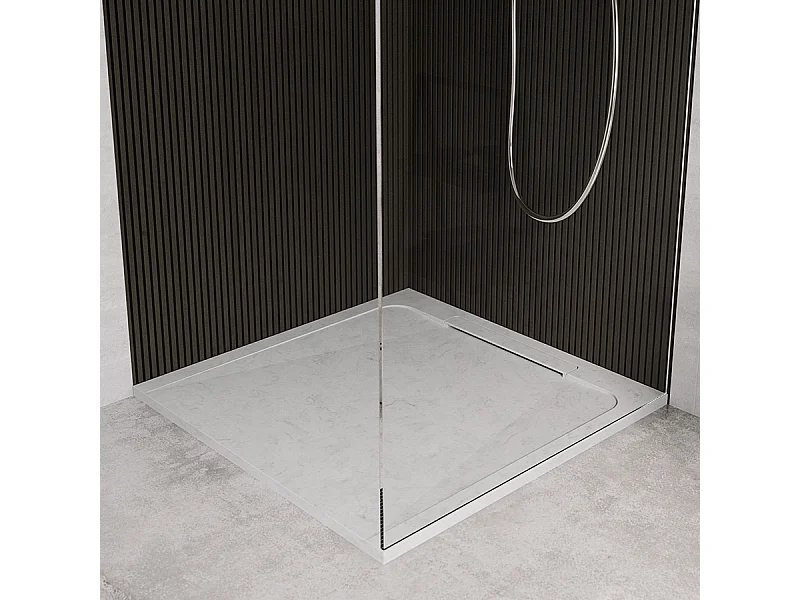 Receveur de douche en pierre naturelle extra plat à poser 90x90cm - italien marbre - ORIGINE