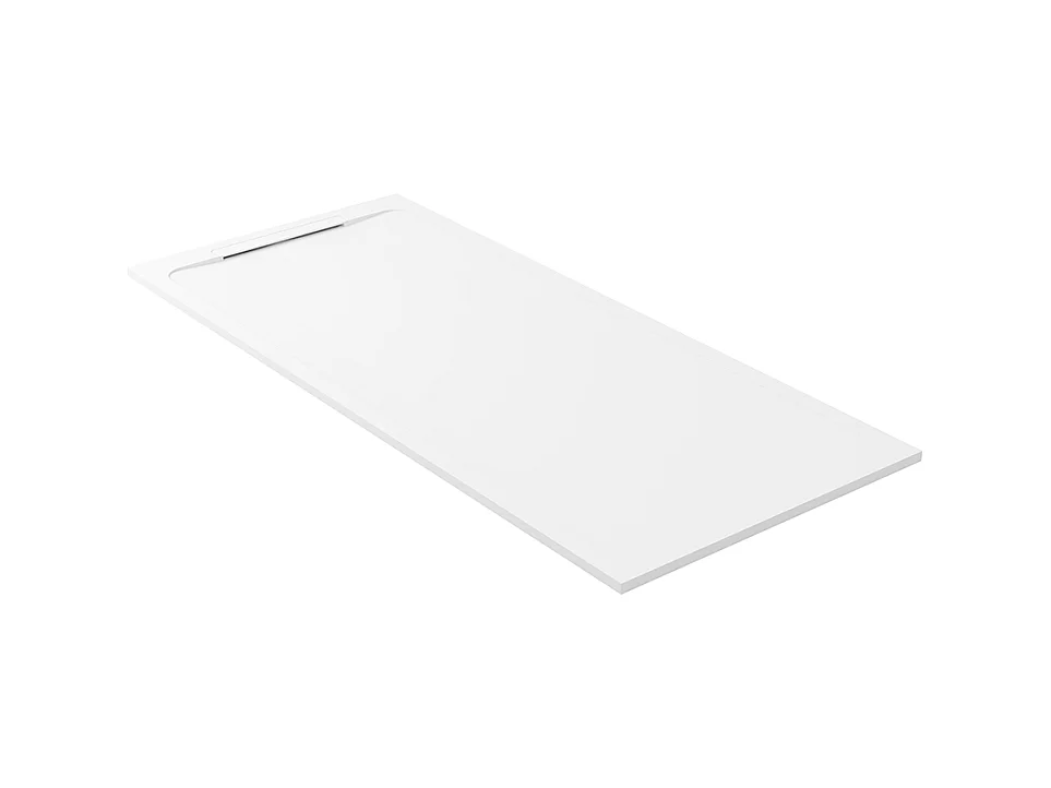 Receveur de douche en pierre naturelle extra plat à poser 80x200cm - blanc - ORIGINE