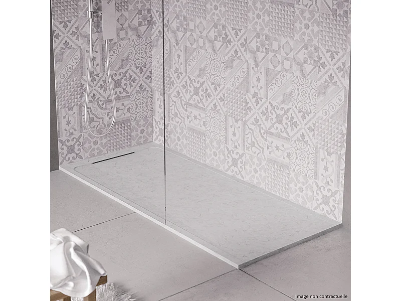 Receveur de douche en pierre naturelle extra plat à poser 70x190cm - italien marbre - ORIGINE