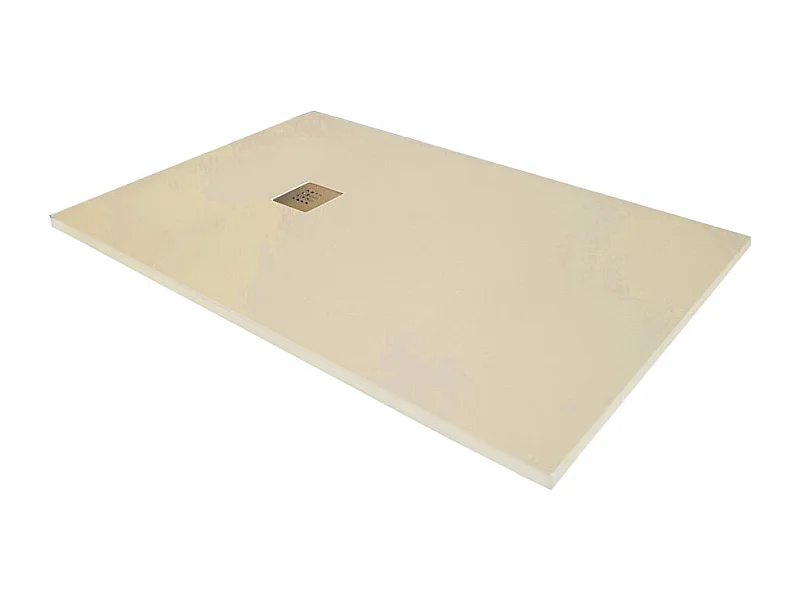 Receveur de douche en résine extra plat à poser 90x160cm - beige - RIO