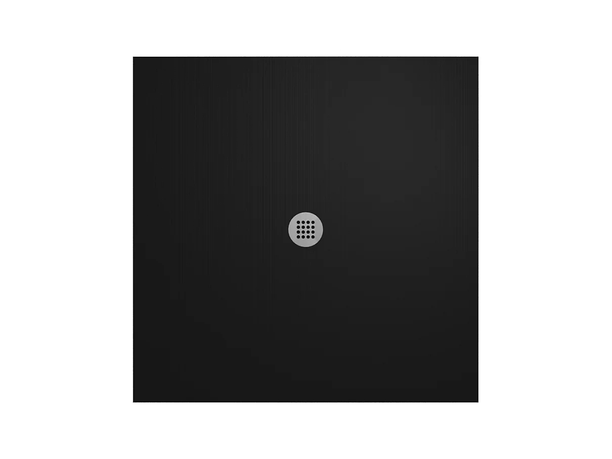 Receveur de douche en résine extra plat à poser 90x90cm - noir - RONDA