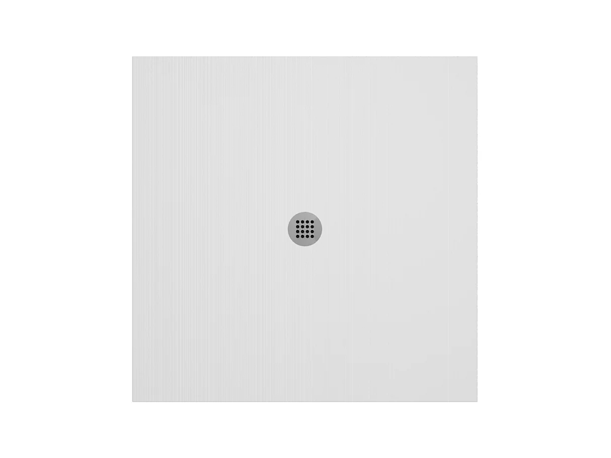 Receveur de douche en résine extra plat à poser 90x90cm - blanc - RONDA