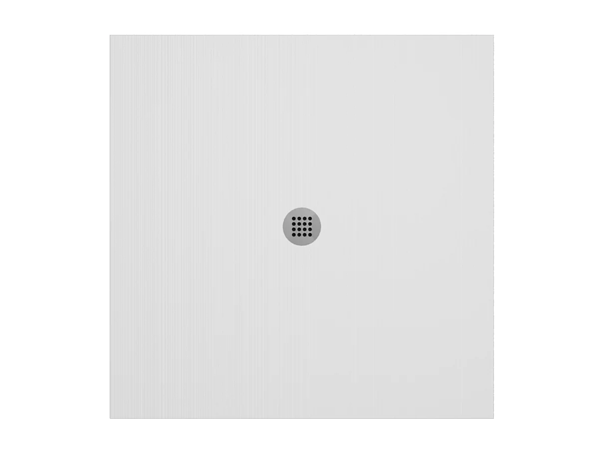 Receveur de douche en résine extra plat à poser 90x90cm - blanc - RONDA