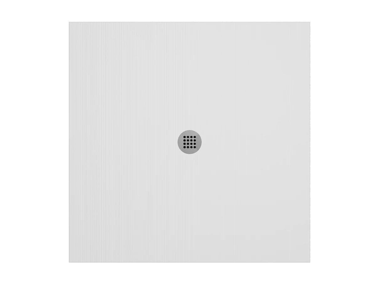 Receveur de douche en résine extra plat à poser 90x90cm - blanc - RONDA