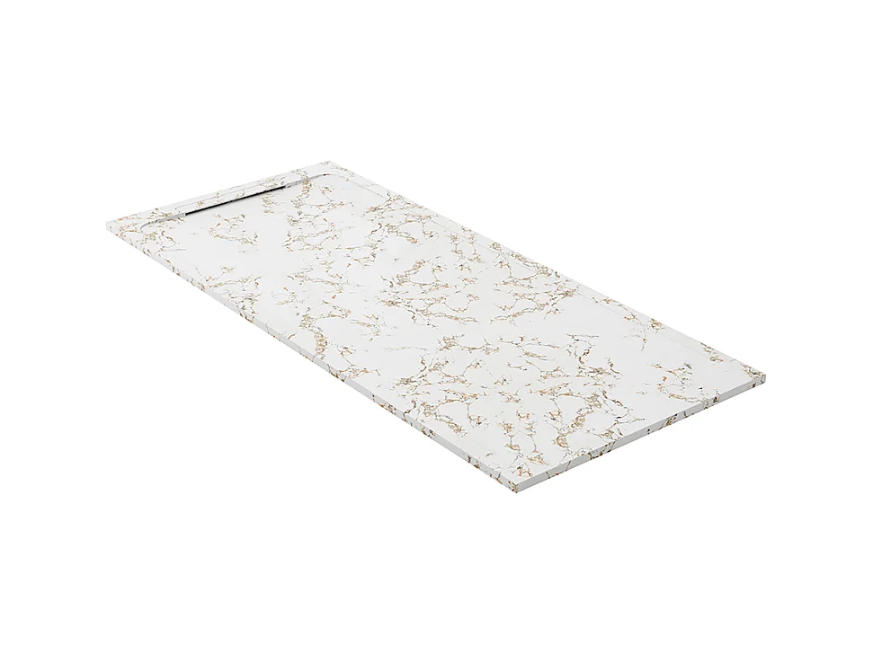 Receveur de douche en pierre naturelle extra plat à poser 80x100cm - blanc marbre - ORIGINE