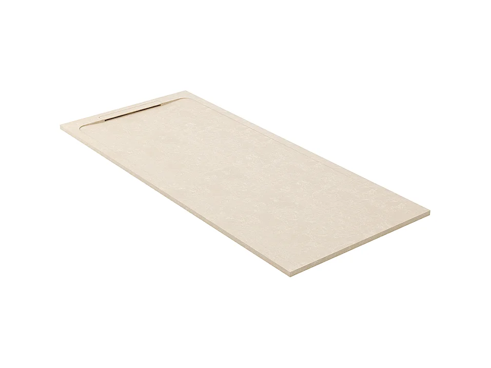 Receveur de douche en pierre naturelle extra plat à poser 70x80cm - beige marbre - ORIGINE