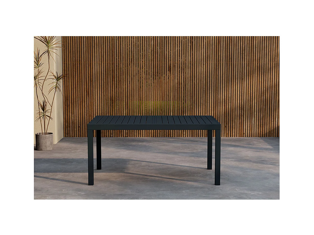 Table de Jardin Extensible "Capo" 160-240cm Noir