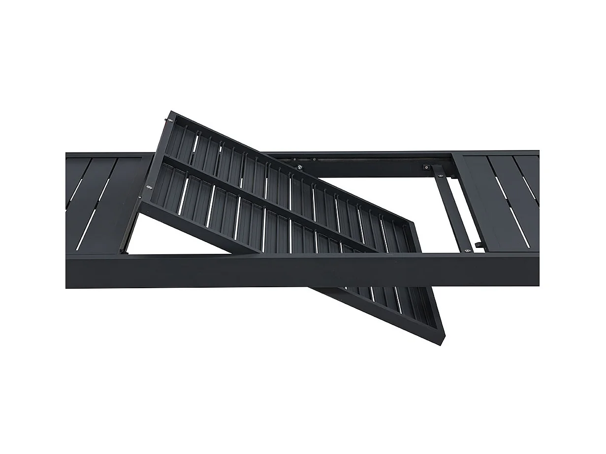 Table de Jardin Extensible "Capo" 160-240cm Noir