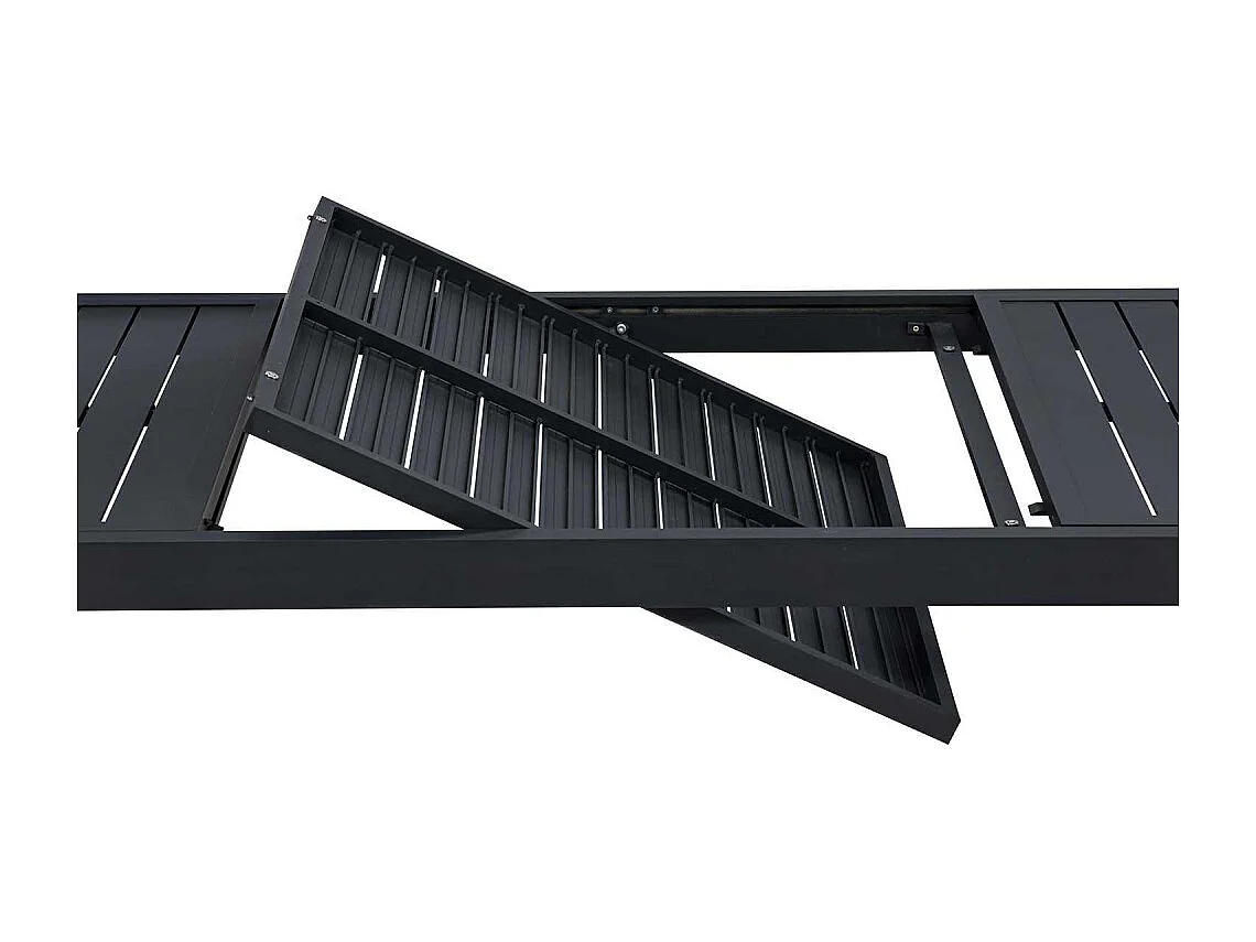 Table de Jardin Extensible "Capo" 160-240cm Noir