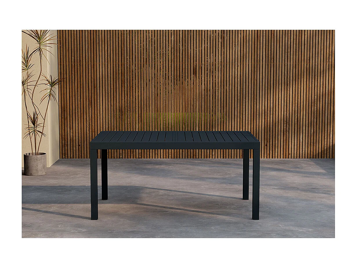 Table de Jardin Extensible "Capo" 160-240cm Noir